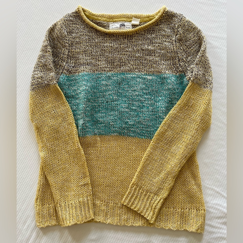 Anthropologie Giuliana Leila Sunk Daffodil Sweater Size Small
